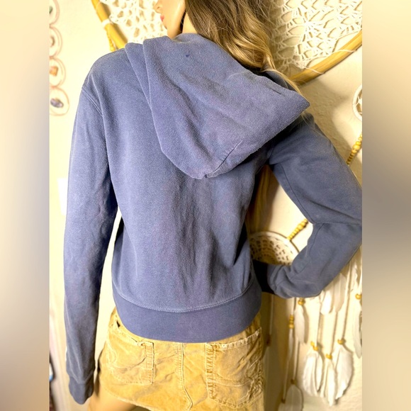 Hollister Zipper Blue Hoodie Medium - Picture 3 of 5
